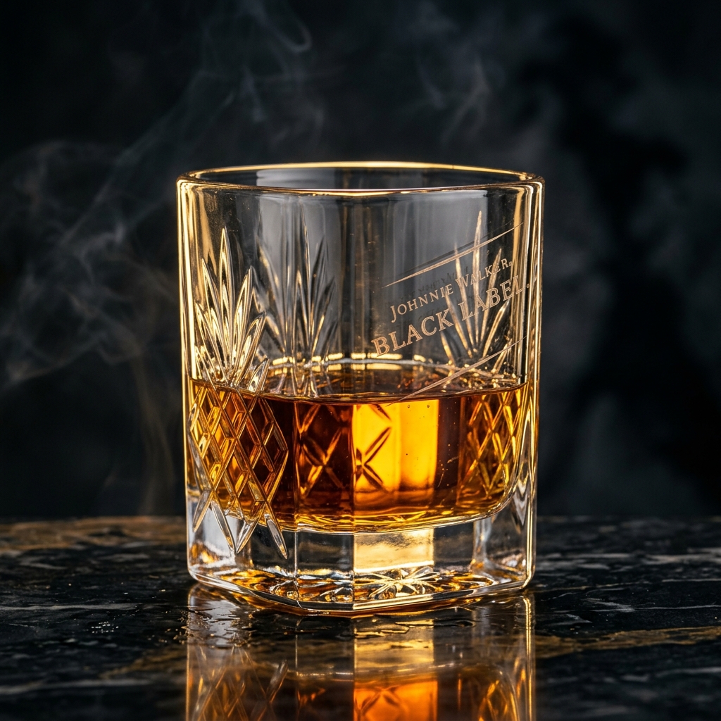 Premium handcrafted whiskey glass from recycled bottle